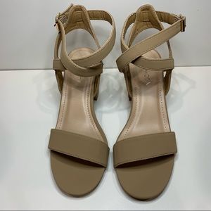 Top Moda Taupe Heeled Sandals